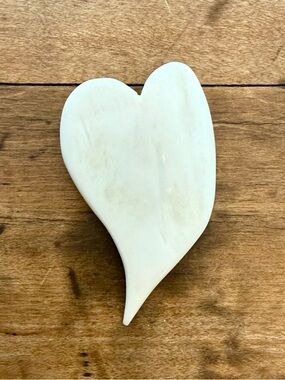 Heart-Shaped Reindeer Horn Brooch